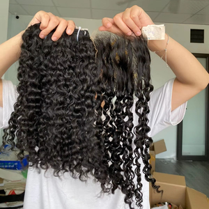 Pelo rizado vietnamita no Remy virgen 100% de alta calidad, extremos dobles dibujados, 100g, Color Natural crudo, paquete al por mayor, cabello Minh - Product Image 1