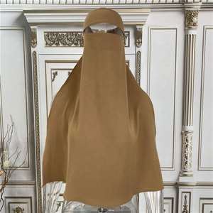 Nueva colección de Dubái, conjunto de hiyab Abaya de poliéster para mujer, vestido de oración étnico islámico Jilb Khimar Niqab para mujer musulmana - Product Image 5