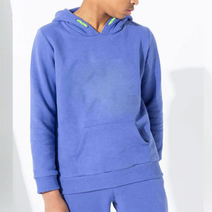 Ensemble de survêtements en molleton de coton uni respirant et décontracté pour enfants, tenue d'hiver à manches longues - Product Image 6