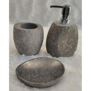 Toallero de aluminio y cerámica para baño de diseño moderno de piedra Bali para el hogar o el hotel - Product Image 1