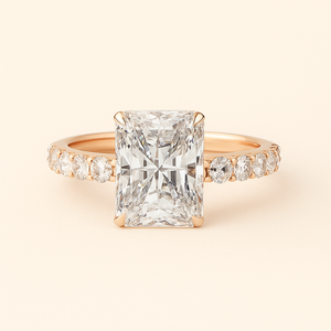 Anillo de Boda Solitario de Moissanita con Corte Radiante de 2.50 CT, Oro Amarillo de 10K, Certificado IGI, Regalo Perfecto para Fiestas Religiosas - Product Image 4