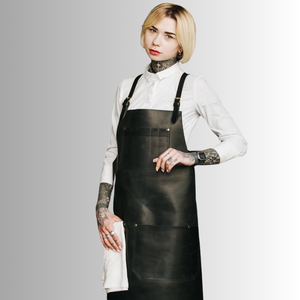 Delantal de Trabajo de Cuero Genuino Hecho a Mano de Primera Calidad, Resistente, con Correas Ajustables, Bolsillos para Herramientas, Color y Logotipo Personalizables, Unisex para Adultos - Product Image 6