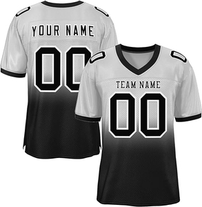 เสื้อเจอร์ซีย์ฟุตบอลอเมริกันทรงสั้นผ้าเจอร์ซี่พิมพ์โลโก้ตามสั่ง - Product Image 5