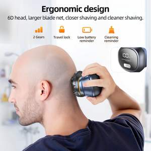 Rasoir Électrique Rechargeable USB pour Hommes Chauves, Tête Rotative Flexible, Sans Fil, Étanche (Utilisation Humide et Sèche), 3-en-1, Remplacement IPX7 - Product Image 6