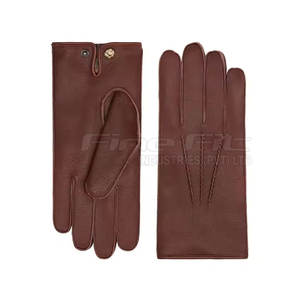 Guantes de piel de vaca duraderos con logotipo personalizado con diseño antideslizante para pantalla táctil, aptos para uso informal y laboral, fabricados en Pakistán - Product Image 1