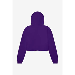 Top corto con capucha personalizado para mujer, Jersey informal, sudadera OEM, servicio al por mayor, función sostenible, logotipo personalizado en invierno - Product Image 5