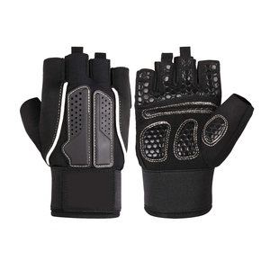 Guantes de levantamiento de pesas de cuero de calidad superior, transpirables, antideslizantes, medio dedo, guantes de entrenamiento para Fitness - Product Image 1
