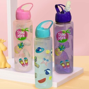 CASAMAX WL AD-1556A PE Plastic Travel Water <b>Bottles</b> 770ml with <b>Straw</b> Eco-friendly Durable Modern No Thermal Insulation - Product Image 5