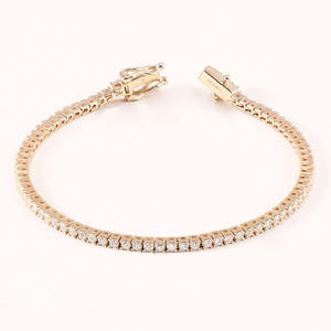 925ผู้ชายสุดหรูสเตอร์ลิงเงิน3มม. เพชร missanite สร้อยข้อมือตัดเทนนิสโรเดียมเครื่องประดับวงกลมเต็มสำหรับงานแต่งงานผู้หญิง - Product Image 4