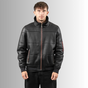 Veste pour homme en cuir véritable de qualité supérieure avec logo personnalisé vestes d'hiver en cuir véritable avec doublure en fourrure pour hommes - Product Image 3
