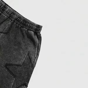 Premium Cotton Fleece Black Acid <b>Wash</b> Shorts for Men Relaxed Fit Comfortable Casual Sports Workout Daily Wear Lightweight Shorts - Product Image 2