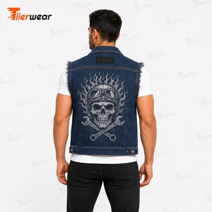 Chalecos Vaqueros de Mezclilla para Hombre, Fabricante, Venta al por Mayor, Chaleco Vaquero Personalizado, Sin Mangas, Ropa de Trabajo, Moda Urbana, Algodón - Product Image 5