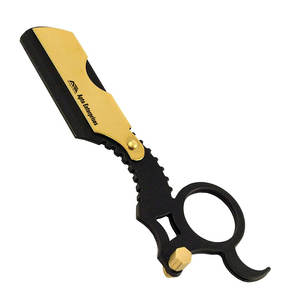 Maquinilla de afeitar de borde recto Maquinilla de afeitar de acero inoxidable Maquinilla de afeitar recta de peluquero desechable Perfecta para un afeitado y aseo precisos - Product Image 1