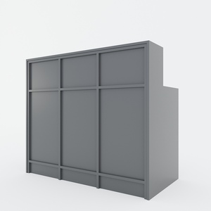 Modern Minimalist 1.2m <b>Simple</b> Reception <b>Desk</b> BLT68012 Made Natural Rubber Wood MDF Solid Leather for Hospital Dining Office Use - Product Image 2