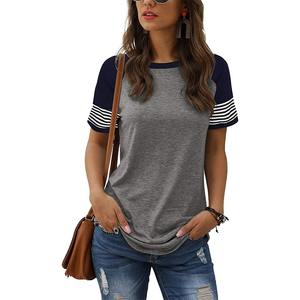 Nuevo estilo, camisetas para mujer, camisa informal para mujer, suéter femenino con cuello redondo, ropa Y2k de manga corta a la moda, transpirable - Product Image 6