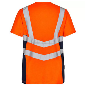 3M Reflective Tape Hi Vis Short Sleeve T-<b>Shirts</b> for Men High Visibility Construction Work Wear Formal Knitted Style - Product Image 6