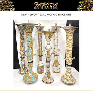 Chichas de luxe de haute qualité en acier inoxydable plaqué or avec mosaïque de nacre, origine Égypte, exportateur, prix de gros - Product Image 2