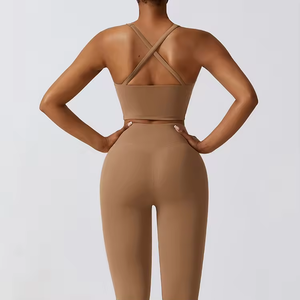 Ropa deportiva para mujer, conjunto de Yoga de 3 piezas, ropa deportiva de manga larga, chaqueta de Fitness para gimnasio, mallas de Yoga de estilo activo sólidas de talla grande lavadas - Product Image 4