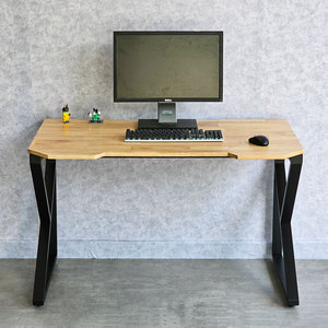 Escritorio para PC Gaming de 120x70cm de madera de caucho con patas de hierro en forma de K, requiere montaje GD68070 - Product Image 4