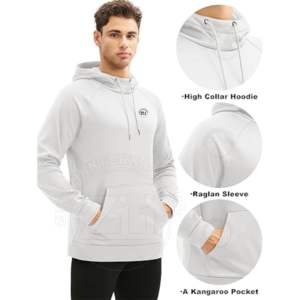 100% coton hommes coupe régulière hiver sweats à capuche vêtements de sport en gros décontracté polaire doublé sweat séchage rapide respirant - Product Image 2