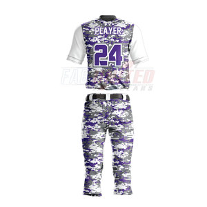 Youth Professional Breathable Baseball & <b>Softball</b> <b>Uniforms</b> Custom Logo and Number Printing Set - Product Image 3