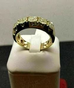 Anillo de Boda Chapado en Oro con Diamante Moissanite de Corte de 1.50 Ct para Mujer, Plata 925, Estilo Vintage para Compromiso, Aniversario, Regalo de Fiesta - Product Image 1