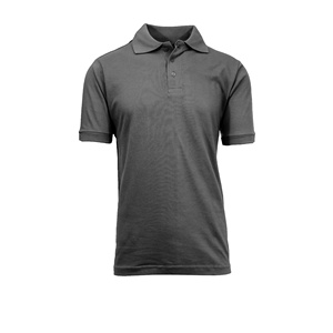 Polo de golf personnalisé pour hommes – Polo en coton et polyester brodé et imprimé, coupe ajustée, blanc et noir uni - Product Image 4