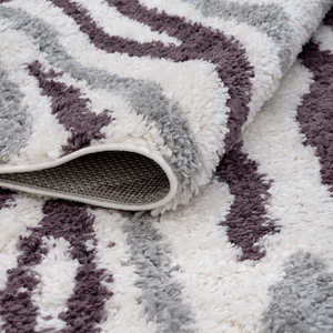 Alfombra Rectangular Clásica Hecha a Mano para Entrada o Pasillo, Color Gris/Morado Malva, Alfombra Grande y Esponjosa - Product Image 4