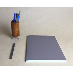 Porte-stylo de luxe en bois et argenterie de qualité porte-stylo de forme ronde porte-stylo de rangement de bureau design fantaisie à bon prix - Product Image 3