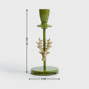 Accueil 2024 Nouveau Design Forme de Seau Plaqué Argent Antler Design 4 Bras Tabletop Wedding Use T Light Candle Holder Centerpieces - Product Image 4