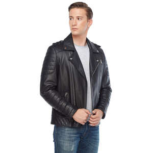 Nouvelle Veste Moto Unisexe en PU 2026 – Style Urbain Noir avec Col Rabattable Fin – Collection Automne – OEM Front - Product Image 4