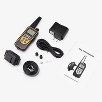 Wiederaufladbares Hundetrainingshalsband 800m Fernbedienung Wasserdicht Vibration Schock LED-Licht für Kleine Mittlere Große Hunde