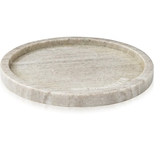 Bandejas de servicio de mármol de lujo respetuosas con el medio ambiente con diseño clásico y mango de latón pulido brillante para fines decorativos - Product Image 6