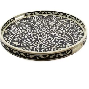 ถาดเสิร์ฟพร้อมสลักกระดูกดีไซน์แฟนซีและกระดูกธรรมชาติทนทานทันสมัย - Product Image 1