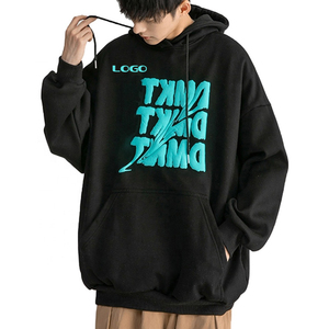 Nouveau Design élégant Heavyweight Puff Print Hoodies Hommes 100% Coton Streetwear Coton Mélangé 3d Puff Impression Hoodies - Product Image 1