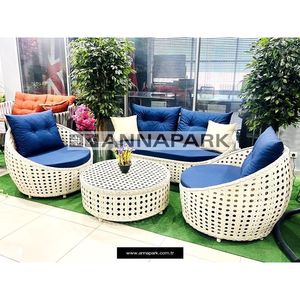 Annapark Miramar Ensemble de jardin en rotin Collection de sièges de qualité supérieure pour la vie en plein air - Product Image 1