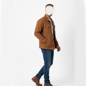 Vestes de travail en toile de coton de style streetwear pour hommes, style Detroit, bomber d'hiver, poche avant épaisse - Product Image 1