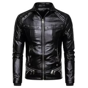 Veste en cuir d'agneau véritable pour homme, prix de gros, veste en cuir tendance pour homme, meilleur prix, veste en cuir d'agneau tendance pour homme 2026 - Product Image 4