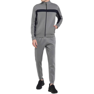 Conjunto Deportivo de Dos Piezas para Hombre, Estilo Urbano, Color Sólido, Sudadera de Manga Larga y Pantalones Casuales - Product Image 1