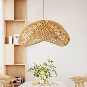 Rotin Style Industriel Abat-Jour Couvre Cadres Décor À La Maison Bambou Pendentif Suspendu Lumières Rotin Lustre À La Main En Gros - Product Image 3