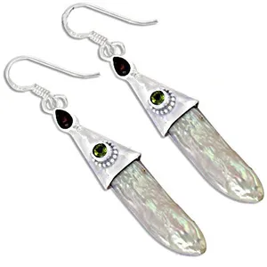 Boucles d'oreilles pendantes en argent 925 avec perle élégante pour femmes, bijoux de mode - Product Image 3