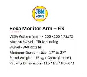 Soporte de escritorio para monitor Hexa ajustable con seis brazos para ergonomía de oficina profesional y gestión de pantalla múltiple 2025 - Product Image 4