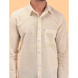 Chemise pour homme, 100% coton, imprimée avec des motifs floraux à pois, décontractée, manches longues, options de tissu popeline Oxford, fabrication ODM/OEM - Product Image 2