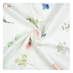 พิมพ์ลายดิจิทัลลายดอกไม้คุณภาพสูง100% สไตล์การออกแบบที่ปรับแต่งได้เทคนิคและวัสดุ - Product Image 3