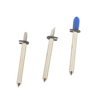 Cuchilla de corte JEEFOO con anillo de seguridad, cabeza grande, alargada, longitud 24.5mm, especial para caja de engranajes de plotter oscilante Roland