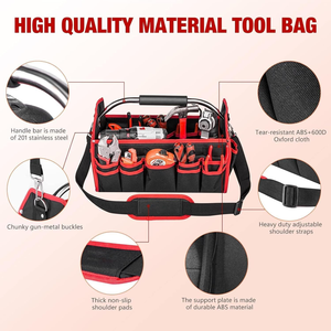 Bolsa <span class=keywords><strong>de</strong></span> Herramientas Plegable Impermeable Personalizada, Grande y Vacía, con Correa <span class=keywords><strong>de</strong></span> Hombro Ajustable y Asa <span class=keywords><strong>de</strong></span> Transporte, para Electricistas Domésticos - Product Image 3