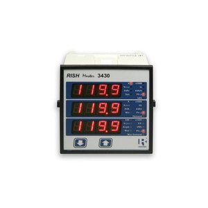 5A Rishabh Rish 3430 Din Rail Multifunction Energy Meter <b>Three</b> Phase RS485 Communication for Industrial Use - Product Image 1