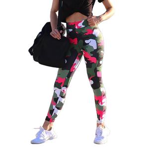 Mallas de mujer sublimadas personalizadas de talla grande, ropa de entrenamiento cómoda, diseño de camuflaje, poliéster transpirable, mallas de mujer a la venta 2024 - Product Image 2