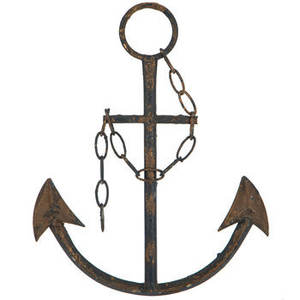 Vente chaude En Gros Maison de Style Méditerranéen En Métal Antique En Métal Ancre de Bateau Mur Décor En Vert Couleur À Meilleur Prix bas quantité minimale de commande - Product Image 5