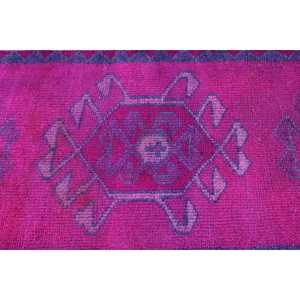 พรมตุรกีวินเทจ ขนาด 3x10 ฟุต (91x304 ซม.) สีแดงเฮอร์กี ลายอิคัต - Product Image 5